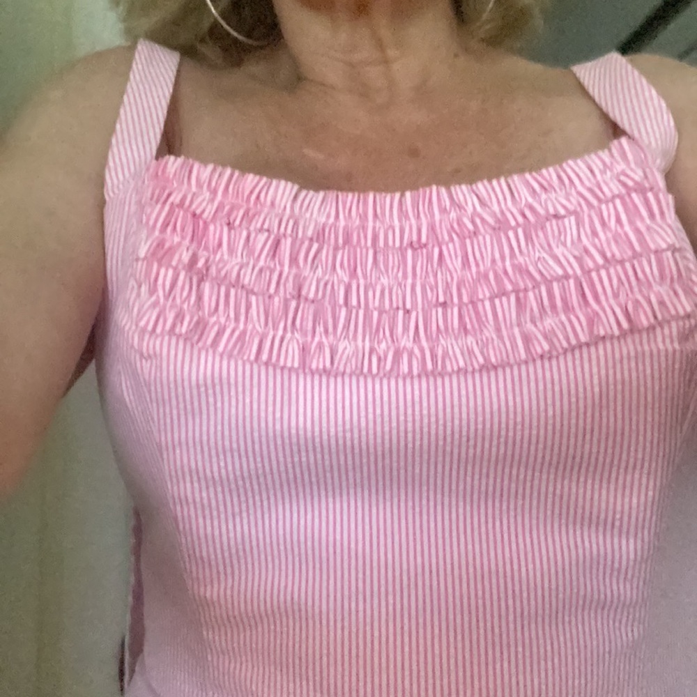 Lilly Pulitzer Sun dress-size 12 pink & Wht. Stripe